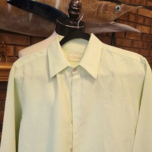 Agolde Lime Green Linen Mens Shirt Size Medium Made In USA Vintage Beach Cruise